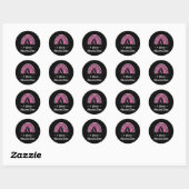 Sticker Rond 5 ans Cancer du sein Survivant libre (Feuille)