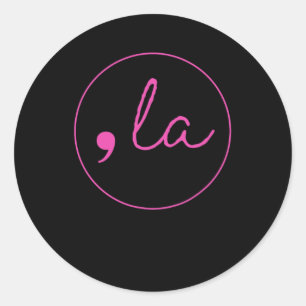 Sticker Rond + 5 Cat Comma La Kamala Harris 2024