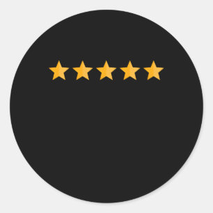 Sticker Rond 5 Étoiles Revue de livraison Pilote d'évaluation A