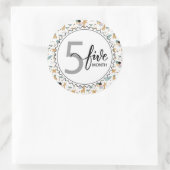 Sticker Rond 5 Mois Jalon bébé Giraffes et ballons (Sac)