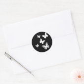 Sticker Rond 5 papillons blancs (Enveloppe)
