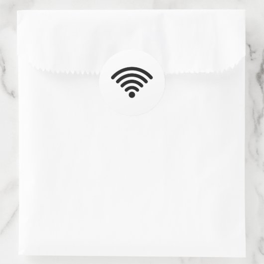 Sticker Rond 5 Signal wifi (Sac)