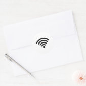 Sticker Rond 5 Signal wifi (Enveloppe)
