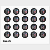 Sticker Rond 5 Things You Dont Mess With For Proud Patriotic Am (Feuille)