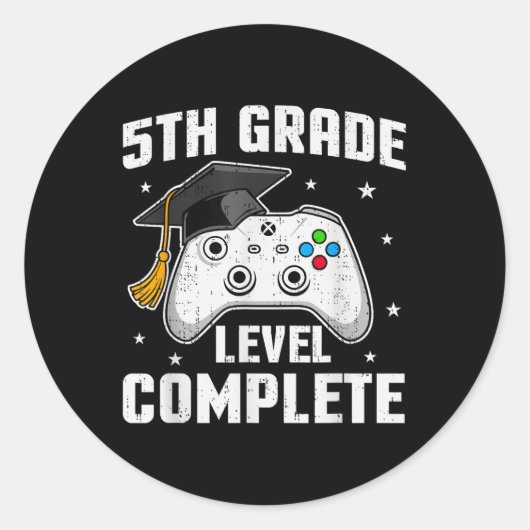 Sticker Rond 5e année Jeu vidéo complet 5e année Gr (Devant)