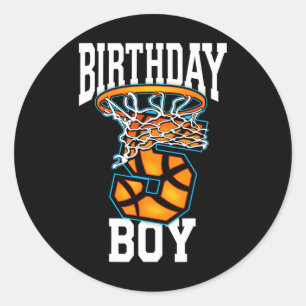 Sticker Rond 5e anniversaire Bysketbyll Cadeau Enfants de 5 ans