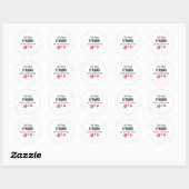 Sticker Rond 5e anniversaire Mariage Drôle cadeau pour lui ou e (Feuille)