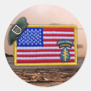 Sticker Rond 5e Bataillons des forces spéciales du fort campbe