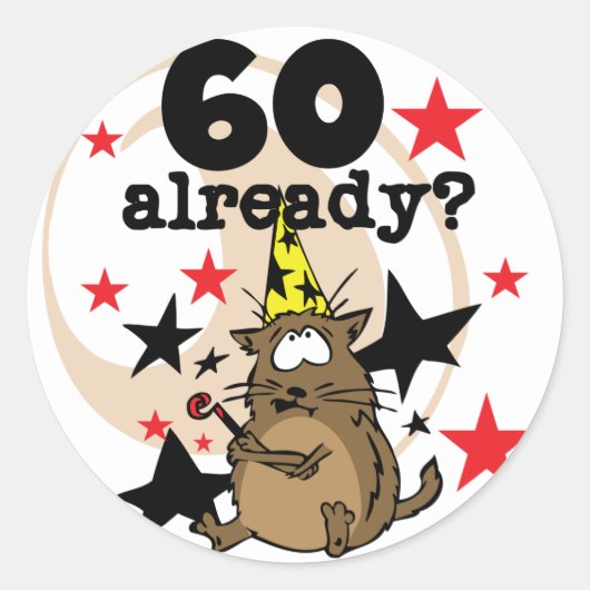 Sticker Rond 60 Anniversaire (Devant)