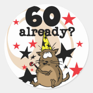 Sticker Rond 60 Anniversaire