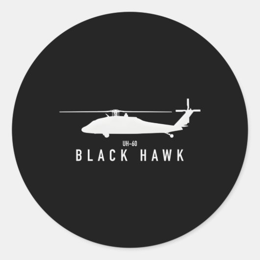Sticker Rond 60 Black Hawk (Devant)