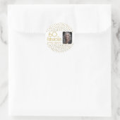 Sticker Rond 60 et Fabulous Gold Parties scintillant Photo 60e  (Sac)