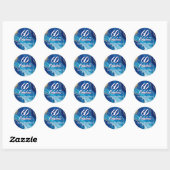 Sticker Rond 60 et Fabulous Marble Parties scintillant Annivers (Feuille)