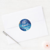 Sticker Rond 60 et Fabulous Marble Parties scintillant Annivers (Enveloppe)