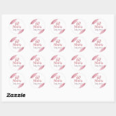 Sticker Rond 60 et Fabulous Parties scintillant rose 60e annive (Feuille)