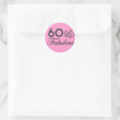 Sticker Rond 60 & Fabuleux ! (Sac)
