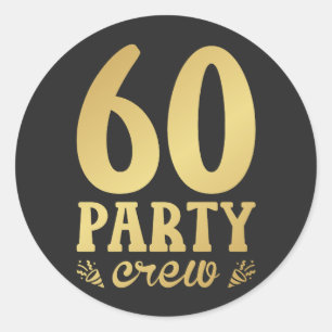 Sticker Rond 60 membres d'équipage 60e anniversaire