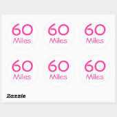 Sticker Rond 60 Miles (Feuille)