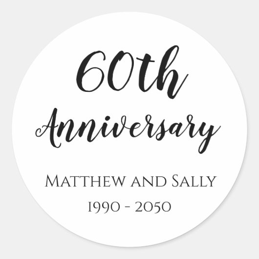 Sticker Rond 60e anniversaire (Devant)