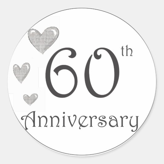 Sticker Rond 60e anniversaire (Devant)