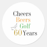 60e anniversaire Cheers and Beers Golf Minimal