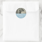 Sticker Rond 60e anniversaire de Mariage Photo Elegant Diamond (Sac)