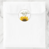 Sticker Rond 60e anniversaire de tournesol (Sac)