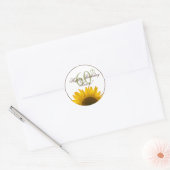Sticker Rond 60e anniversaire de tournesol (Enveloppe)