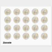 Sticker Rond 60e anniversaire du Mariage de diamant Merci (Feuille)