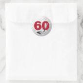 Sticker Rond 60e anniversaire Golf Ball Design (Sac)