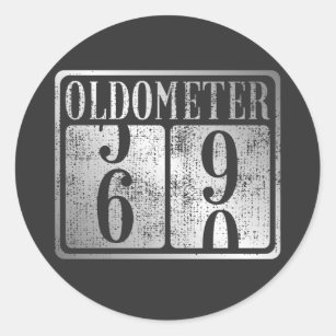Sticker Rond 60e anniversaire Oldometer 59-60 Vintage