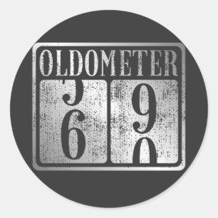 Sticker Rond 60e anniversaire Oldometer 59-60 Vintage