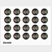 Sticker Rond 60e équipage d'anniversaire (Feuille)