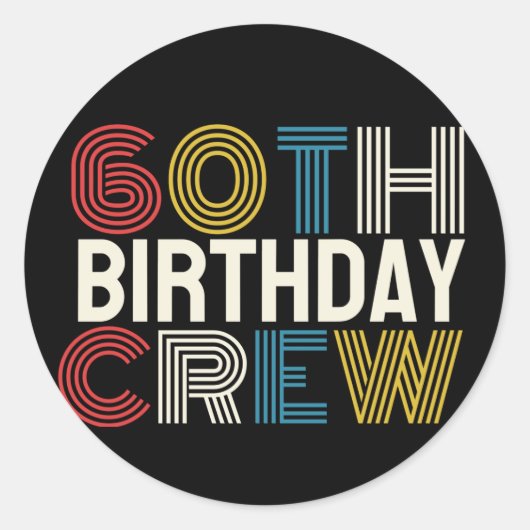 Sticker Rond 60e équipage d'anniversaire (Devant)