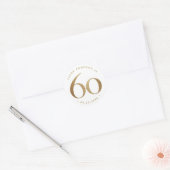 Sticker Rond 60e fête d'anniversaire (Enveloppe)