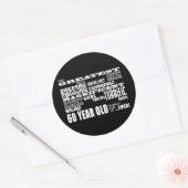Sticker Rond 60e fête d'anniversaire Plus grand 60e année (Enveloppe)