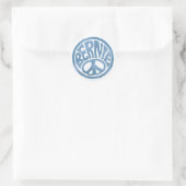 Sticker Rond 60s Peace Bernie (Sac)