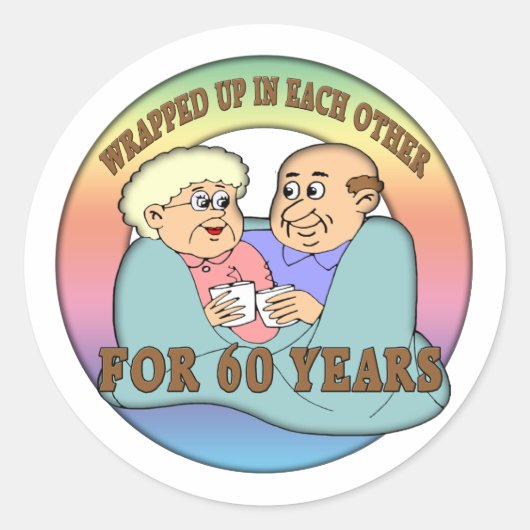 Sticker Rond 60thweddinganniversaryb3 (Devant)