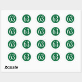 Sticker Rond #63 Cercle Vert (Feuille)