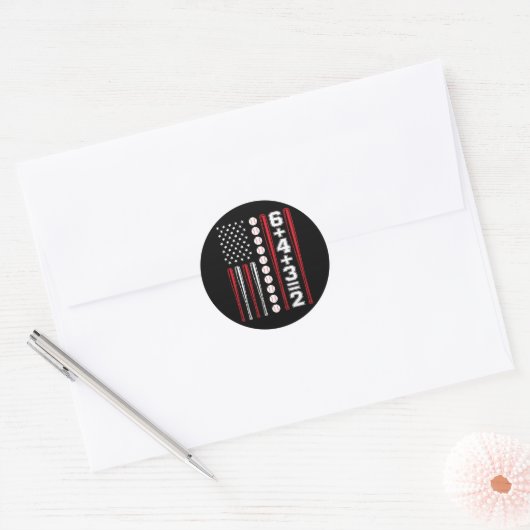 Sticker Rond 643 Vendez Math Player Lanceur Garçons Drôle Améri (Enveloppe)