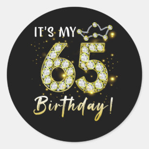 Sticker Rond 65 ans C_s mon anniversaire 65e anniversaire Diamo