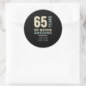 Sticker Rond 65 ans d'être génial - 65e anniversaire (Sac)