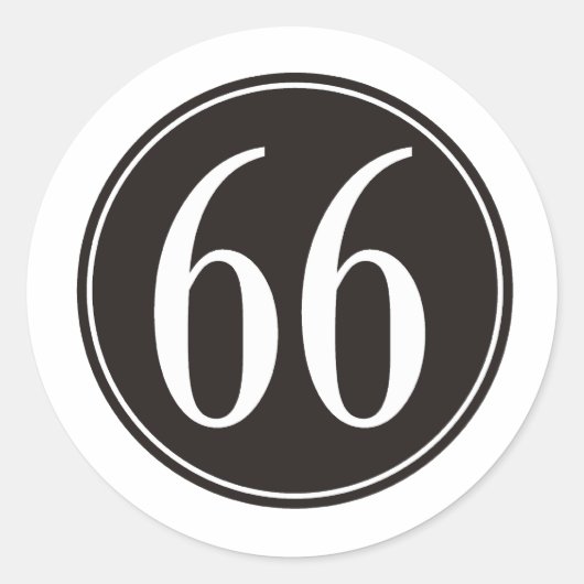 Sticker Rond #66 Cercle noir (Devant)