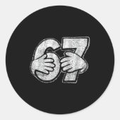 Sticker Rond 67 6 7 Hands Comic Style  (Devant)