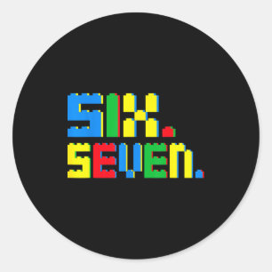 Sticker Rond 67 Blocs de Construction Pour Enfants Garçons Six