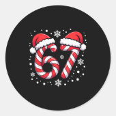 Sticker Rond 67 Candy Canes Santa  (Devant)