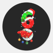 Sticker Rond 67 Christmas 6 7 Meme Pajamas Holiday Gen Alpha Sl (Devant)