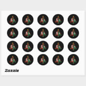 Sticker Rond 67 Christmas Tree Candy Cane Holiday Six Seven Mem (Feuille)