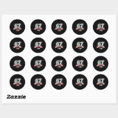 Sticker Rond 67 Conception pour enseignants 6 7 Mème Arc Filles (Feuille)