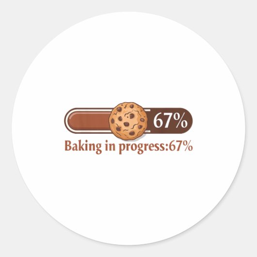 Sticker Rond 67 Cookies Baking In Progress Bar Six Seven Kitche (Devant)